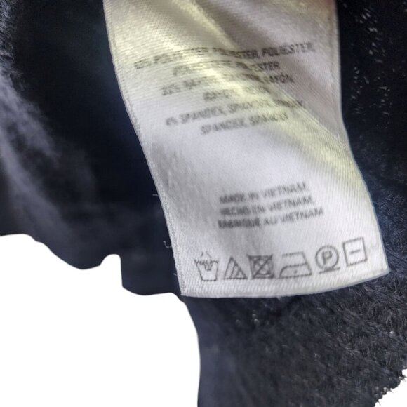 Meadow Rue Anthropologie Black Waffle Knit Long Sleeve Cowl Neck Tunic Top Shirt - Picture 6 of 9